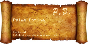 Palme Dorina névjegykártya